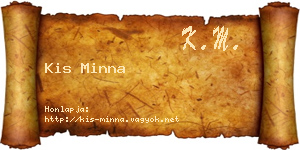Kis Minna névjegykártya